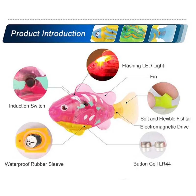 Flash swim ming электронные игрушки для купания для домашних животных, для детей, для ванной, с питанием от аккумулятора, для плавания, роботизированные для украшения аквариума