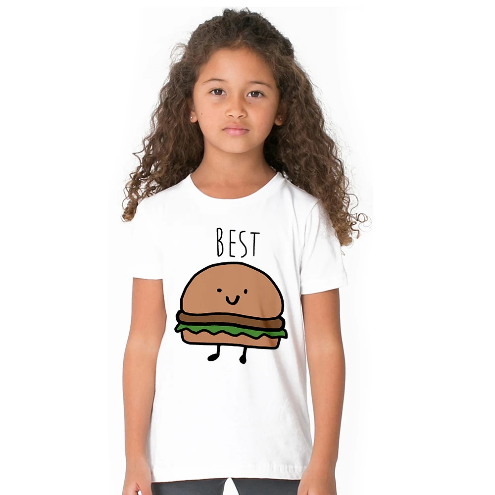 Платье для девочек с изображением гамбургеров чипсов коллекция 2018 года Летнее