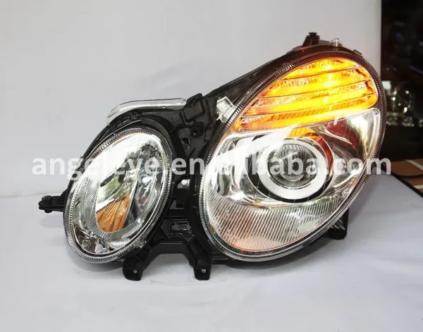 2005-2009 год для Benz W211 E200 E240 E280 E300 E320 E500 Head Lamp ХРОМ Корпус с серебристой рамкой