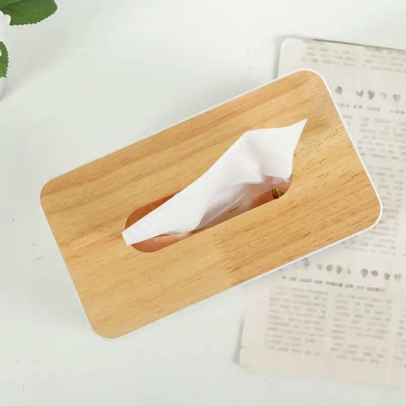 Wooden Tissue Box European Style Home Container Towel Napkin Holder Case for Office Decoration | Дом и сад