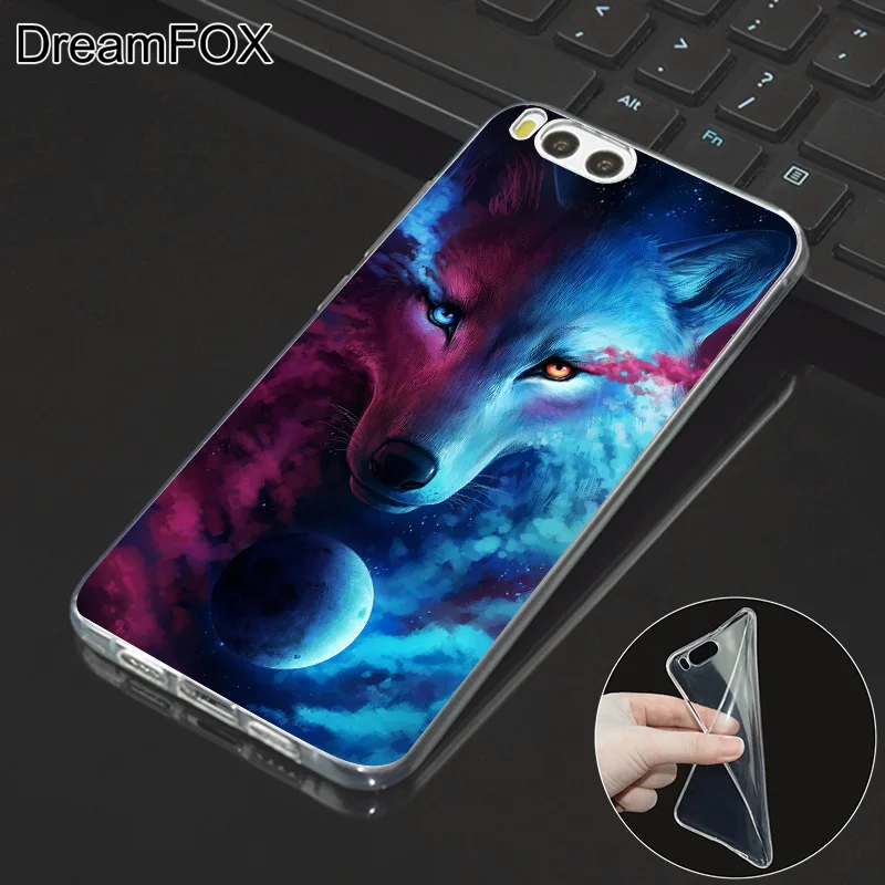 DREAMFOX L611 Волк и Лев Мягкий ТПУ силиконовый чехол для Xiaomi Mi Note 2 3 4 5 6 8 SE M5 4C 4S 5C 5S 5X 6X A1