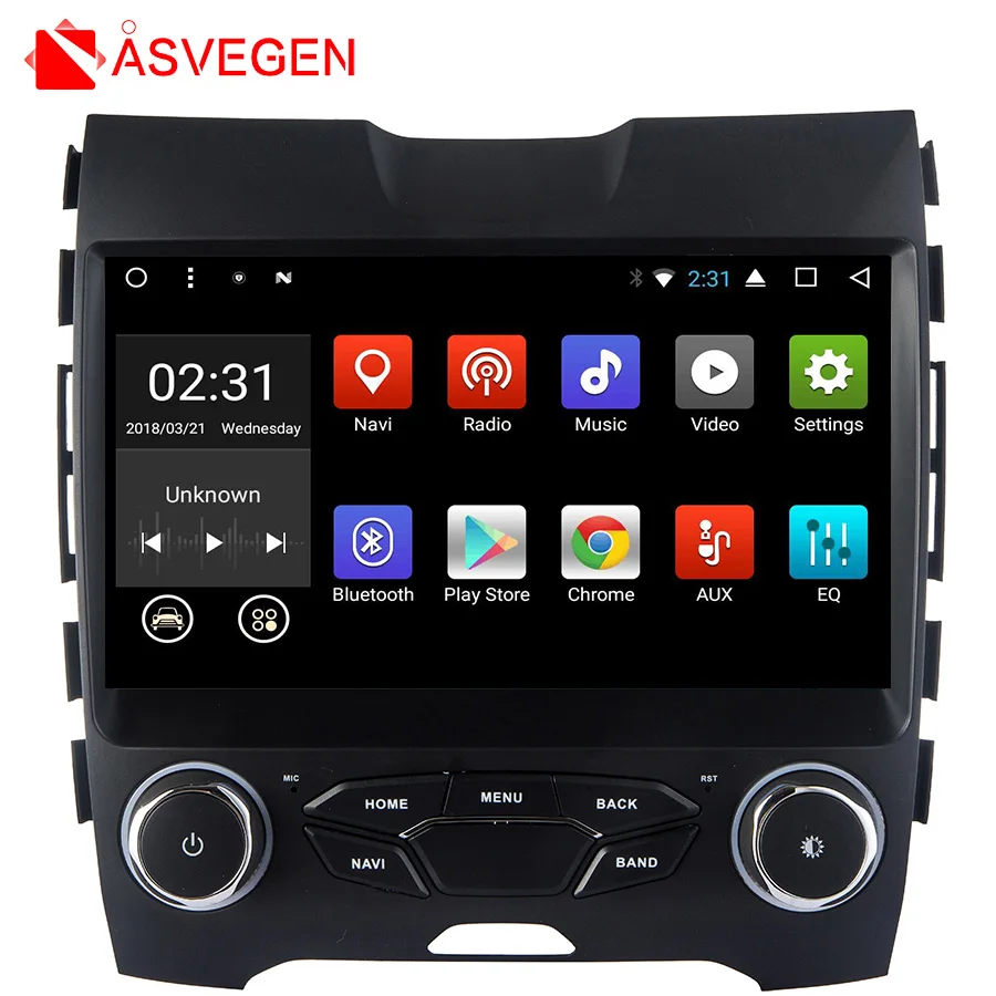 Asvegen Android 7.1 Quad Core Car Radio GPS Navigation Multimedia Stereo Headunit WIFI 4G Media DVD Player For Ford Edge 2015 | Автомобили