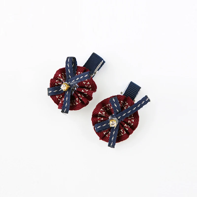 4 Color Handmade Cute Fabric Flower Hair Clips For Baby Girls Dots Hairpins Accessories Children Kids | Детская одежда и обувь