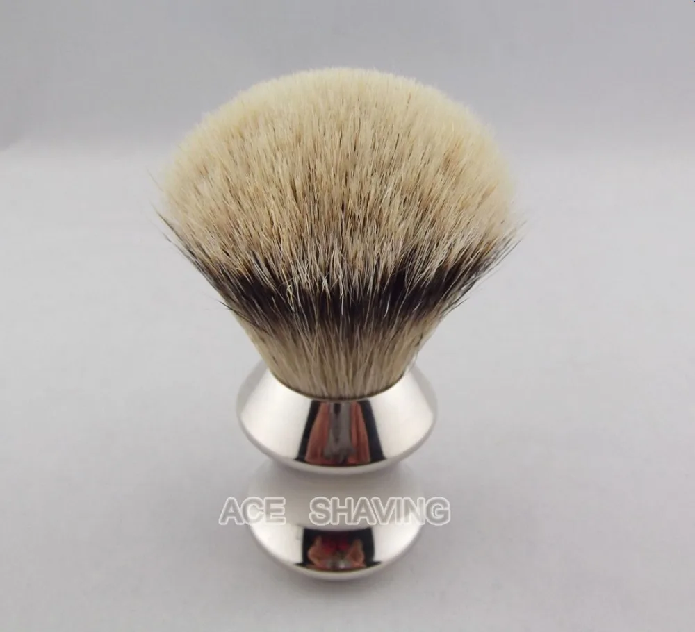 Большой размер Silvertip/лучшие Badger Hiar Щетка Для Бритья узел Размер 28 мм тяжелый металл нержавеющая ручка Мужская бритва
