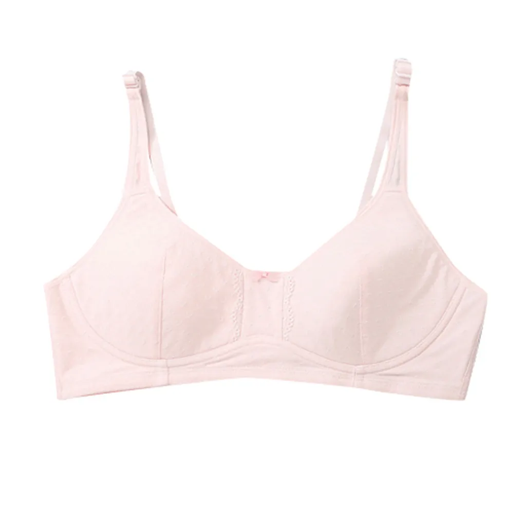 Pink 75A Нижнее белье для девочек-подростков; бюстгальтер; детское нижнее белье с бантом; нижнее белье; бюстгальтеры для подростков; нижнее белье для девочек - Цвет: Pink 75A