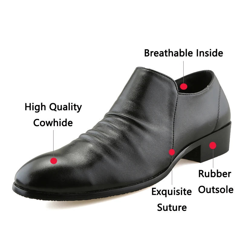 JUNJARM/дышащая мужская официальная обувь мужские оксфорды с острым носком