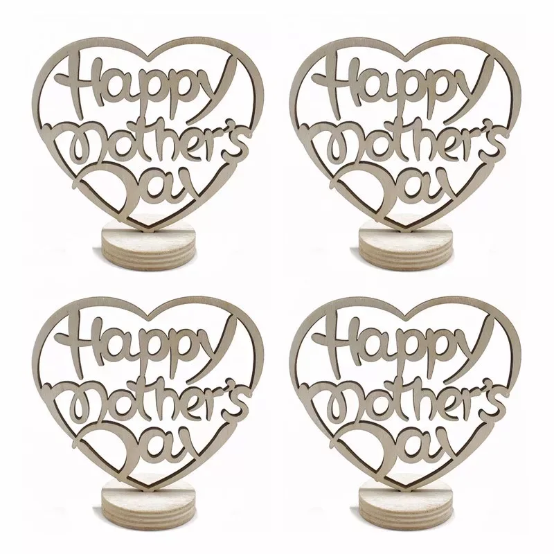 

20 pcs mother day wood table decoration MOM wooden gift home decoration