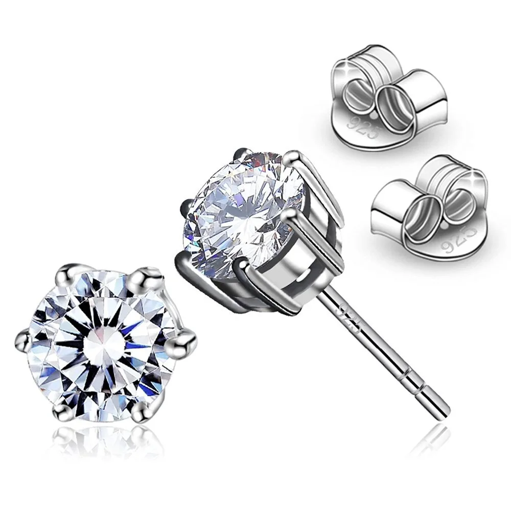 В стиле панк простые геометрические серьги стержня Белый Черный Цвет