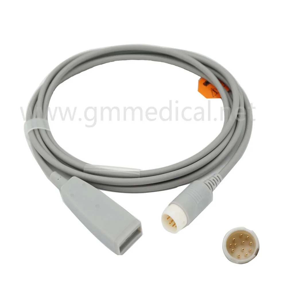 Совместим с Philips Medical OEM M1669A 3 проводной ЭКГ кабель Круглый 12 контактный AAMI и IEC