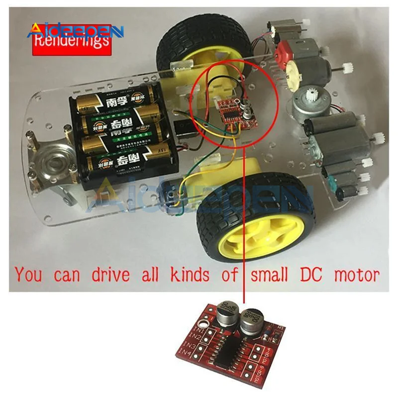MX1508 DC мотор драйвер модуль постоянного тока 2 V-10 V 1.5A 2-Way PWM Скорость двойной h-мост Драйвер шагового двигателя L298N