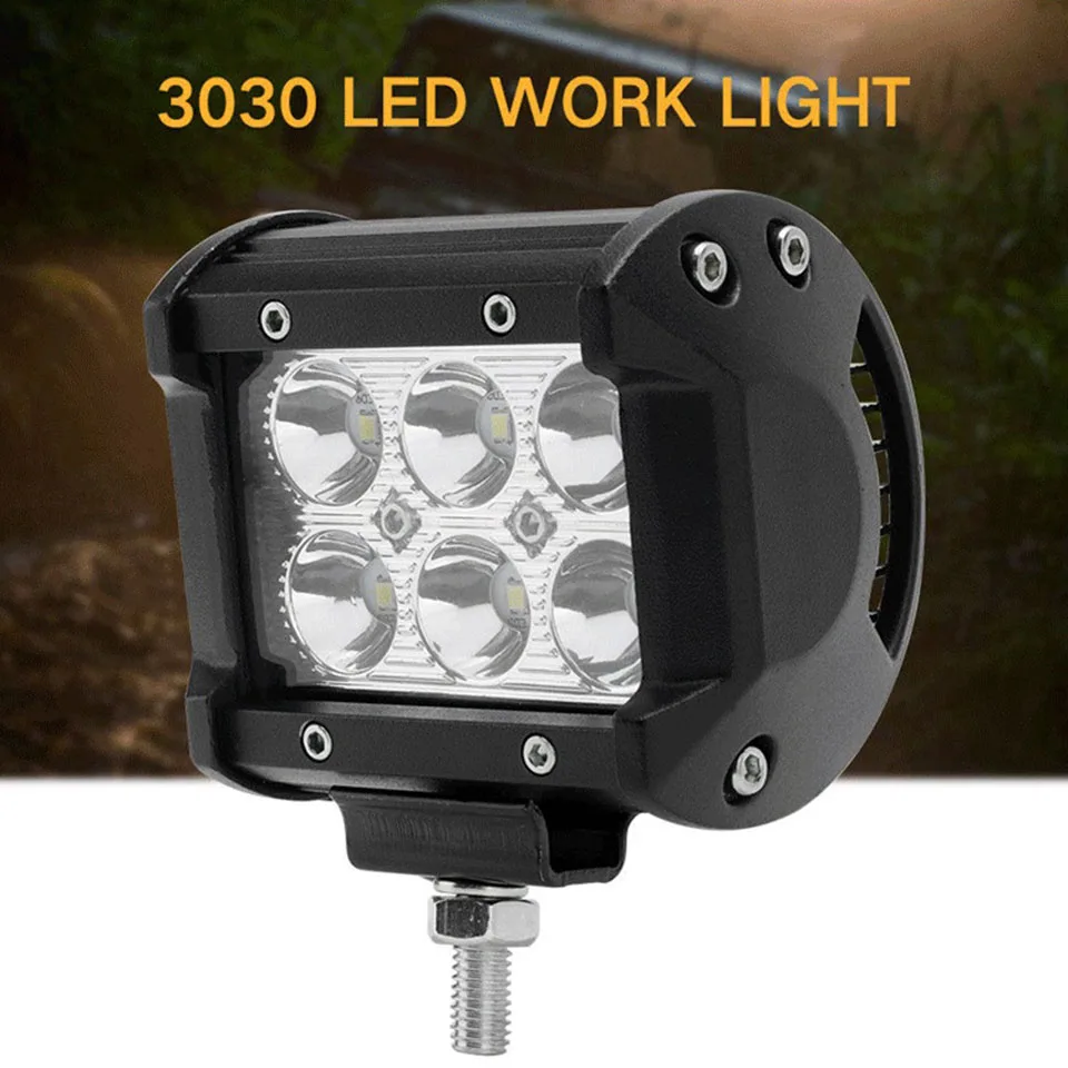 18 Вт Светодиодный светильник бар рабочий головной луч 6500K 1600LM для мотоциклов