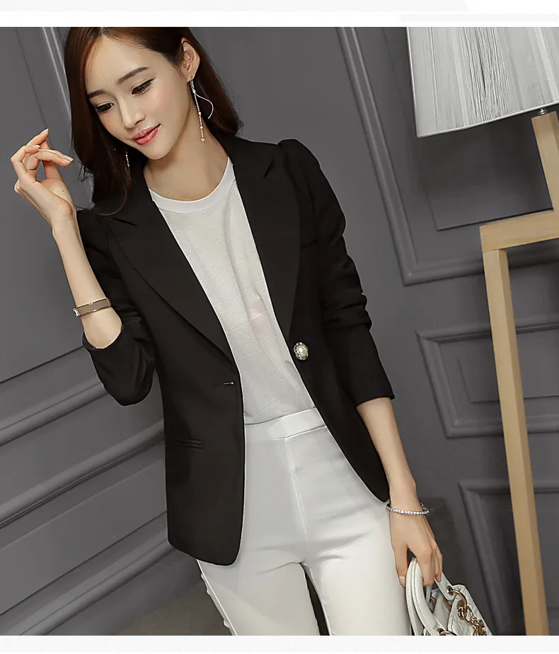 New Autumn Korean blazer Ladies Small suit coat Short paragraph Women office clothing ladies jackets and blazers slim Tops 1209 | Женская