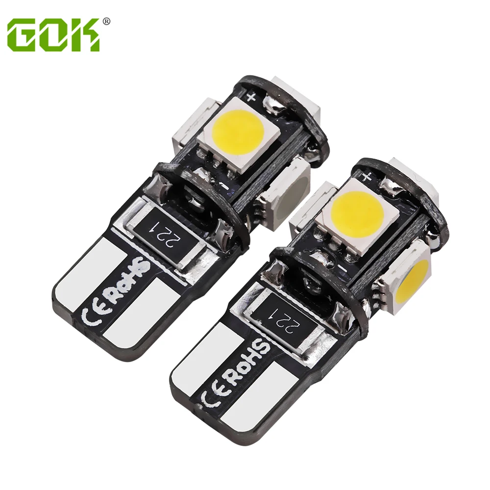 

4 шт., светодиодные лампы Canbus T10 5SMD 5050 W5W SMD T10