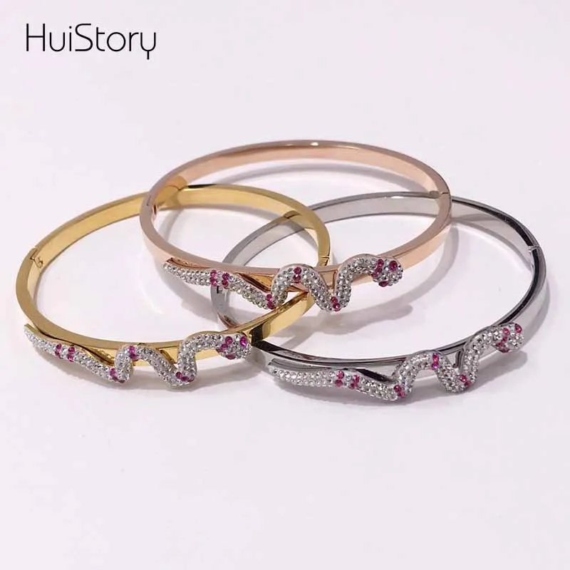 HUISTORY 1 шт. высокое качество змея золотистого цвета форма нержавеющая сталь