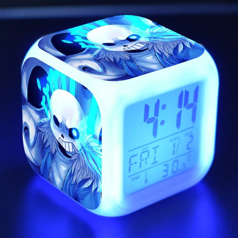 3 Undertale мультяшный будильник детские игрушки Led reloj будильник, цифровой Электронные часы с будильником wake up light table reveil wekker - Цвет: 3