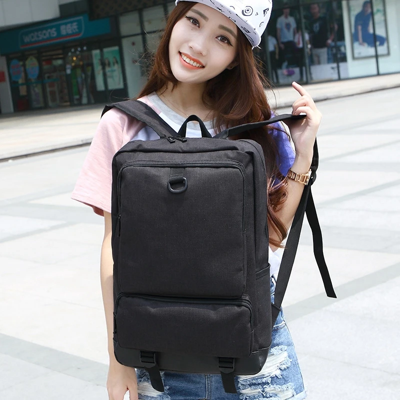 Мужской рюкзак для ноутбука вместительный холщовый новый школьный модный