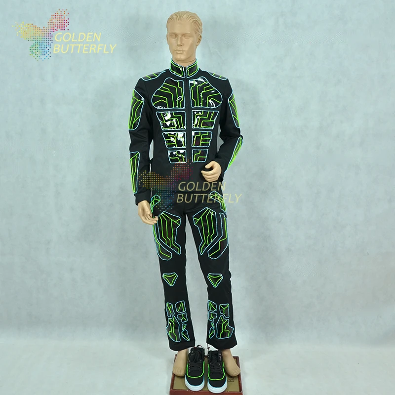 Светодиодная одежда светящаяся с подсветкой светящийся робот танцевальный свет