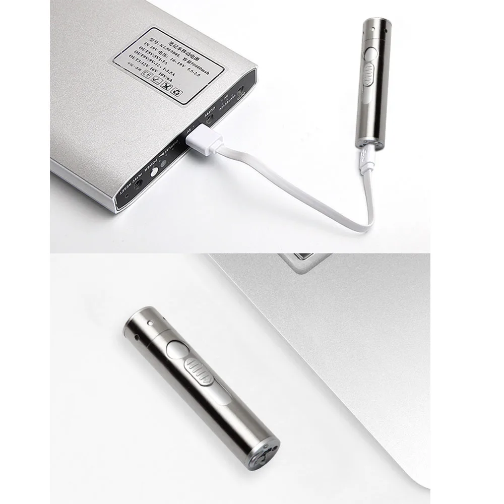 3 в 1 USB мини фонарик электронная зажигалка портативный светодиодный аварийное освещение из нержавеющей стали инфракрасные лазерные ручки