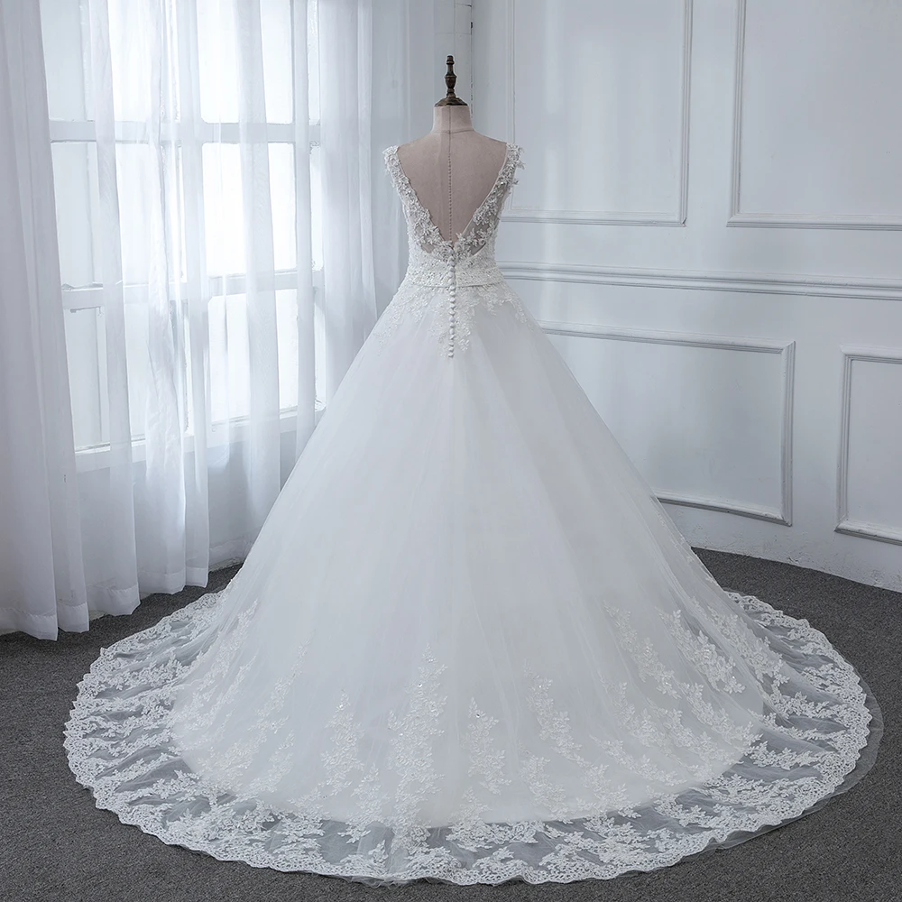 Robe De Mariee, бальное платье принцессы, свадебное платье-бохо, сексуальный v-образный вырез, аппликация, свадебные платья, свадебное платье, Vestido De Novias
