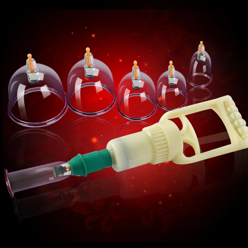 12psc/set Pro Вакуумное Медицинское Банки С Всасывающий Насос Всасывания Терапии