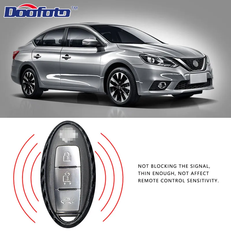 Doofoto автомобильный чехол для ключей из углеродного волокна для Nissan Maxima Versa Teana Qashqai X-Trail Juke Cay Стильные наклейки