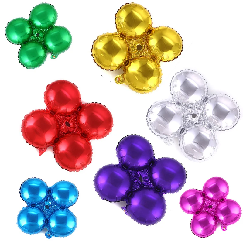 5 шт./лот 18 дюймов четырехлистная трава шары гелий для вечерние белые свадебные