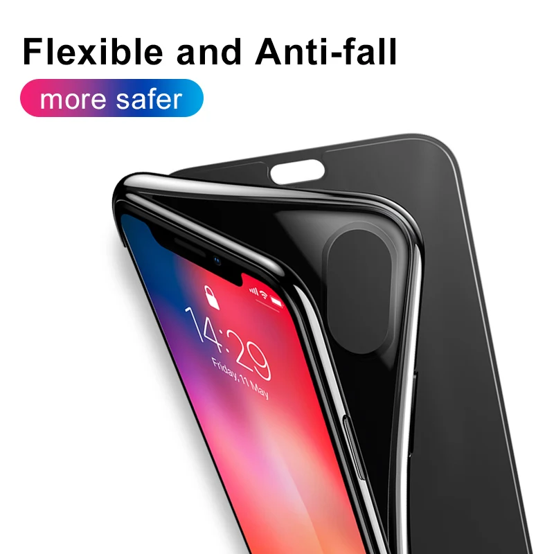 Baseus Filp чехол для iPhone XS Max XR роскошное закаленное стекло полный защитный мобильный
