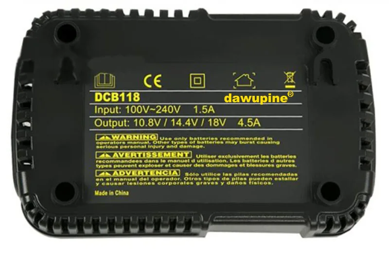 DCB118 AU Plug 4.5A DCB112 DCB118 литий-ионный аккумулятор зарядное устройство 2A 4.5A зарядный ток для DeWalt 10,8 V 14,4 V 18V 20V Serise литий-ионный аккумулятор DCB105 DCB015 - Цвет: DCB118 AU Plug 4.5A