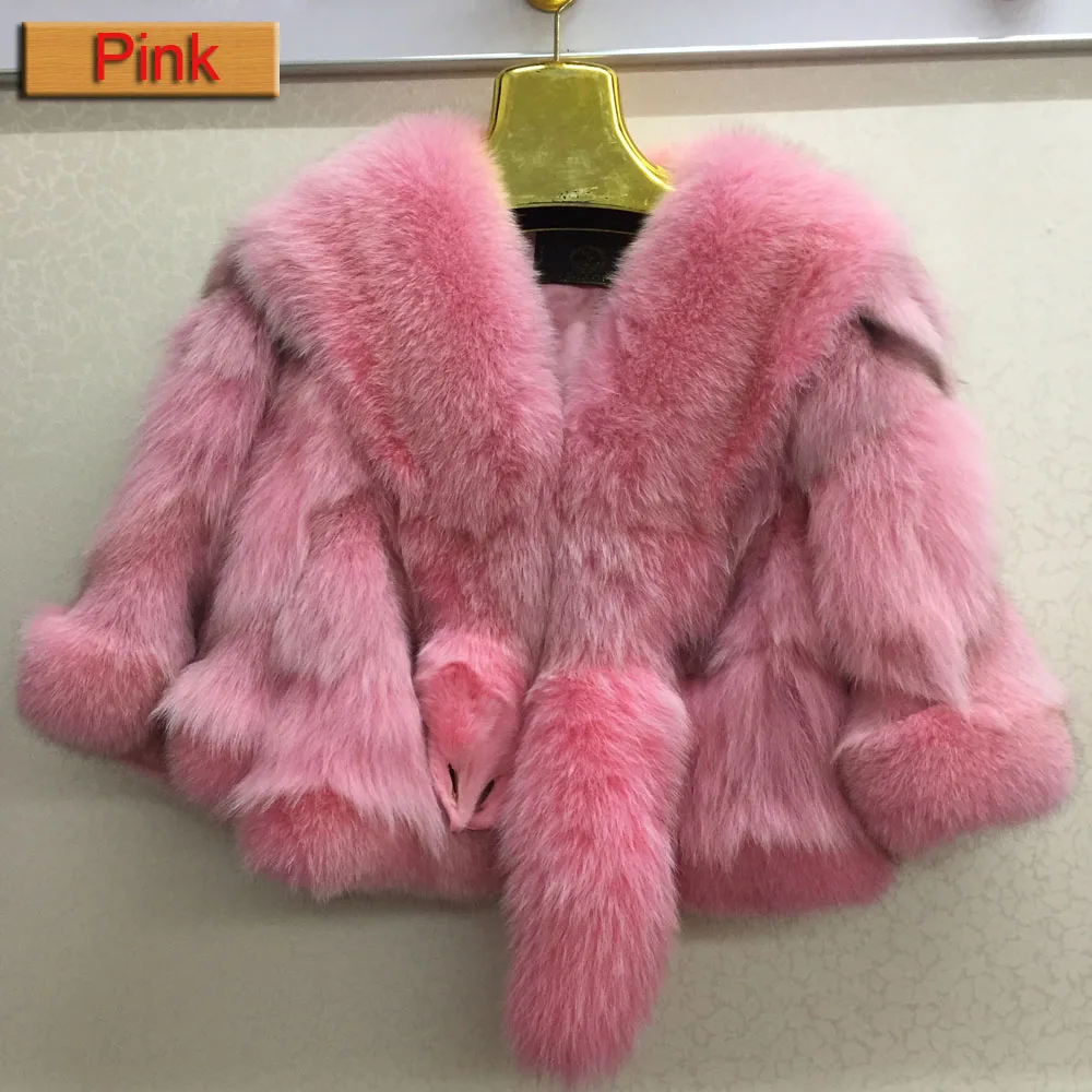 Очень теплая женская зимняя куртка из 100% натурального Лисьего меха с рукавами