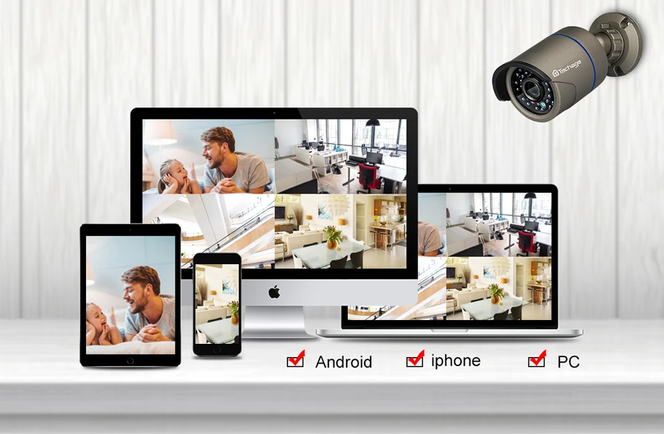 Techage 8CH 1080P мини NVR Full HD 8 каналов безопасности CCTV NVR ONVIF P2P облачный сетевой видеорегистратор для ip-камеры системы
