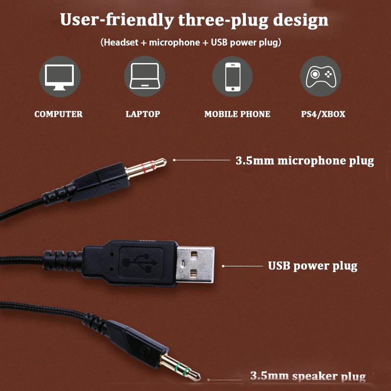 SENICC W245 Прохладный светодиодный Игровые наушники Шум шумоподавления для геймеров