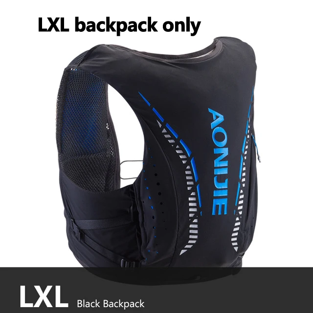LXL vest only-black AONIJIE 10L Кожаный Рюкзак гидратация пакет рюкзак сумка Жилет Жгут водный Пузырь Пешие прогулки Кемпинг бег марафон гонки C942 - Цвет: LXL vest only-black