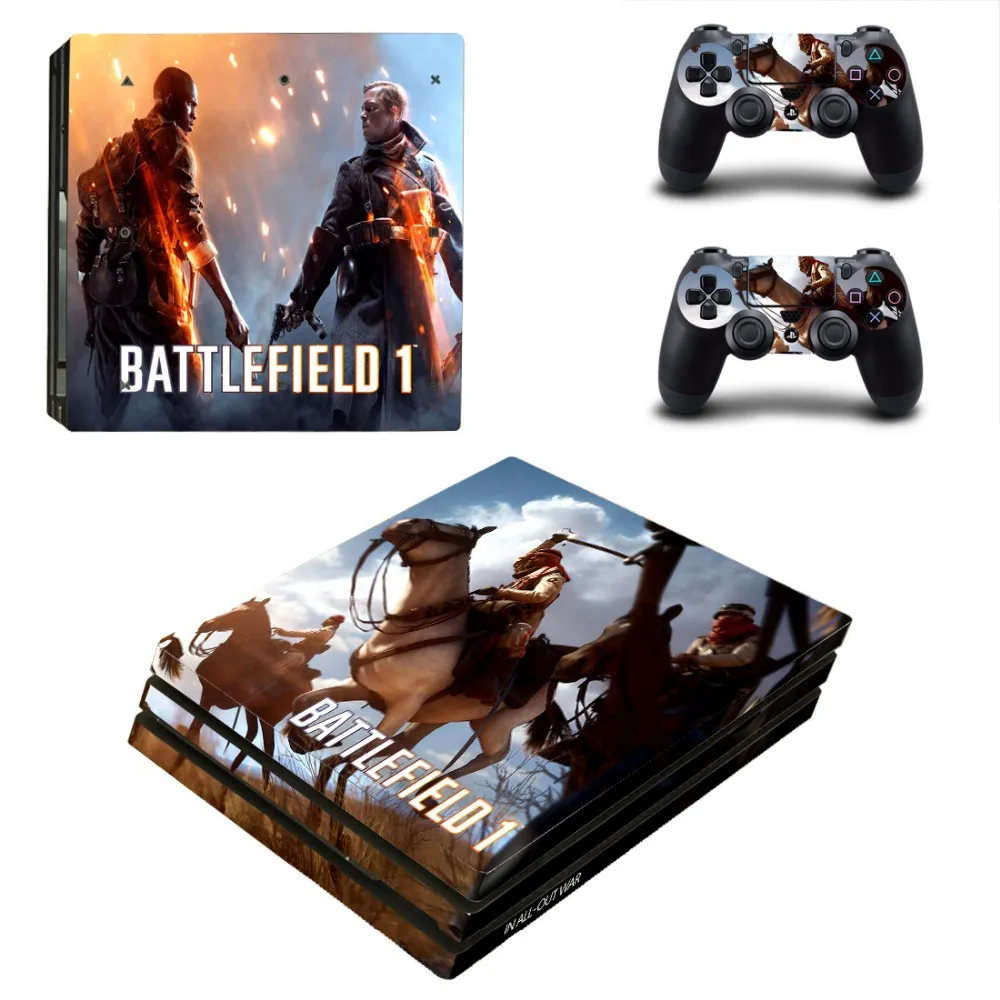 Battlefield 1 PS4 PRO наклейки для кожи Play station 4 Pro пульт управления защитный чехол