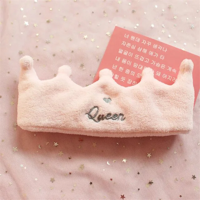 Повязка на голову с вышивкой Королева милая мягкая головная повязка для мытья