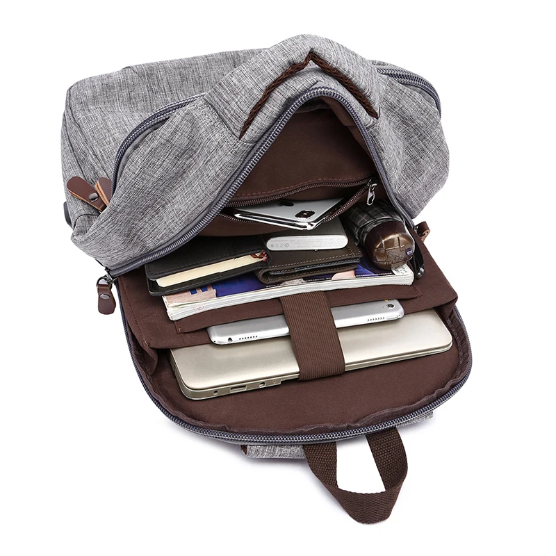 

Men backpack for Laptop 15.6 inch USB Charger Waterproof Travel Knapsack College Student School Rucksack Teenager Male mochila