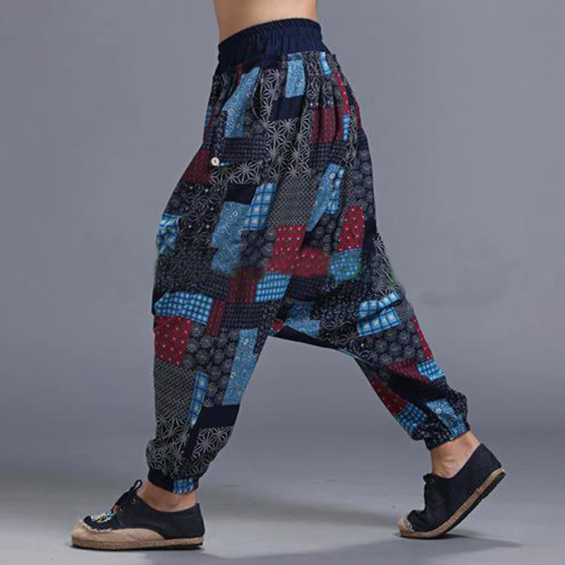 Ethnic Dance Casual Pants Loose Harem Pant Men Women Trousers Long Pants Cotton Linen Pants Hombre Sweatpants Unisex Trousers