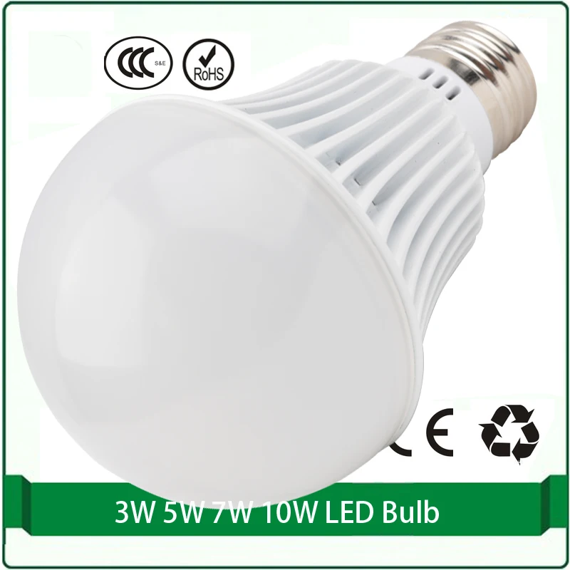 Светодиодные лампы E27 E26 литья тела LED лампе 3 Вт 5 7 10 светодиодные продукты