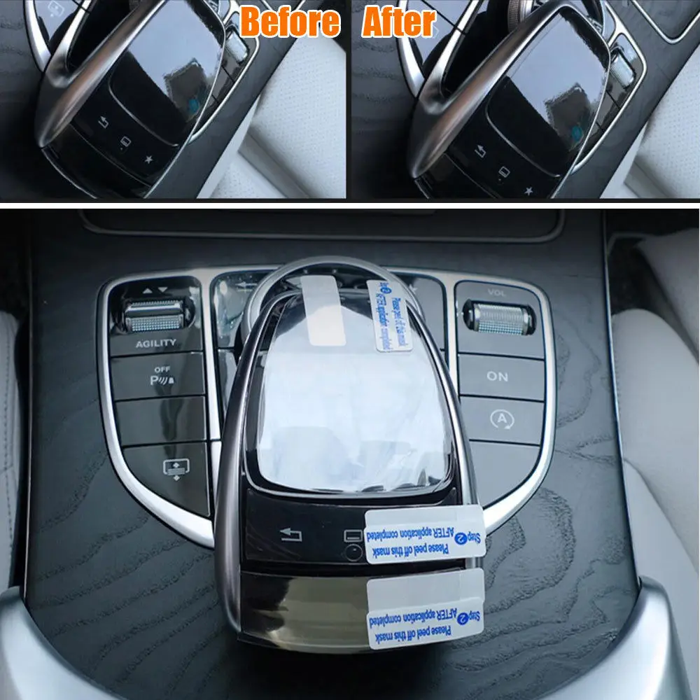 

Защитная пленка для экрана автомобильной консоли мыши, Защитная пленка для защиты от столкновений, наклейка для Mercedes Benz C S Class GLC GLE, автомобильные аксессуары