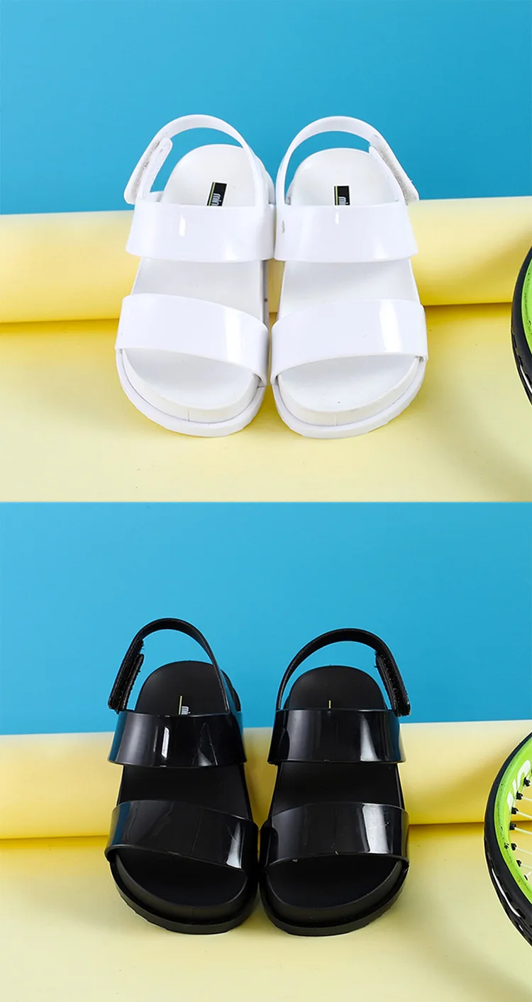 Mini Melissa Ultragirl/ г. новые оригинальные сандалии для девочек бразильские прозрачные сандалии Нескользящие Детские пляжные сандалии для малышей, 13,5-18,5 см