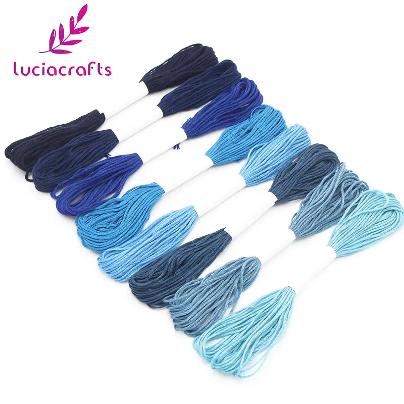 Lucia crafts 6 акций L: 7 м якорь вышивка крестиком хлопок вышивка нить шитье DIY аксессуары ручной работы 8 шт./лот W0103