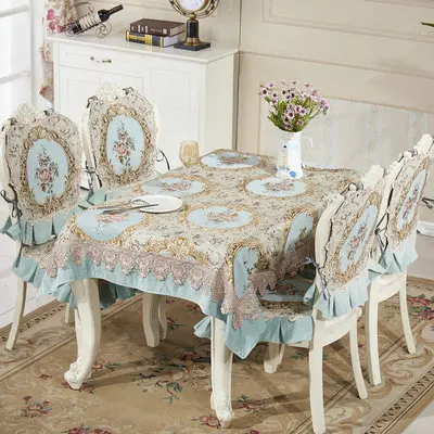 Europe table cloth rectangular christmas tablecloth big size table cloth decoration wedding table covers - Цвет: Blue
