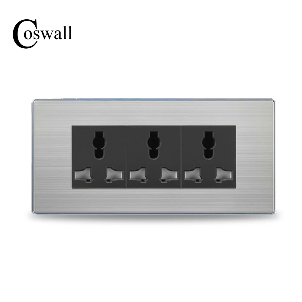 COSWALL Роскошная настенная розетка 3 способа универсальная из нержавеющей стали