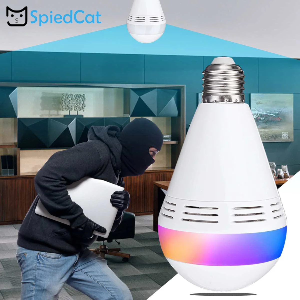 3in1 E27 лампочки IP 1080 P колонка с Bluetooth и Wi Fi светодиодный свет Беспроводной Камера 360
