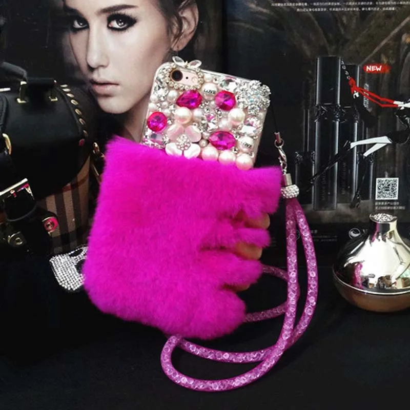 Real Rex Rabbit Hair Genuine Fur coque Case For Sony Xperia R1 plus Z ultra Z2 Z4 XZ1 Z3 Z1 Z5 Compact XZ premium Fundas capa |
