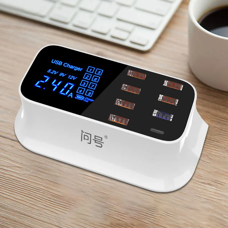 8 портов USB быстрое зарядное устройство типа C & QC 3 0 Быстрая зарядка розетка