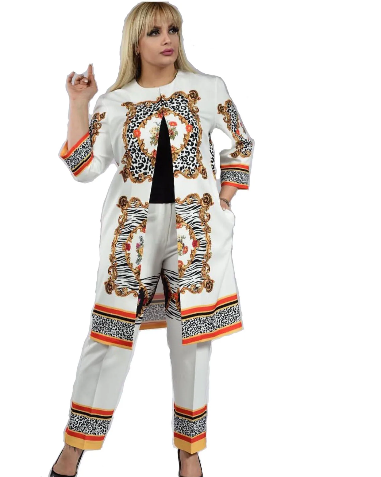 Новый женский винтажный спортивный костюм с принтом пейсли открытый шов рукав