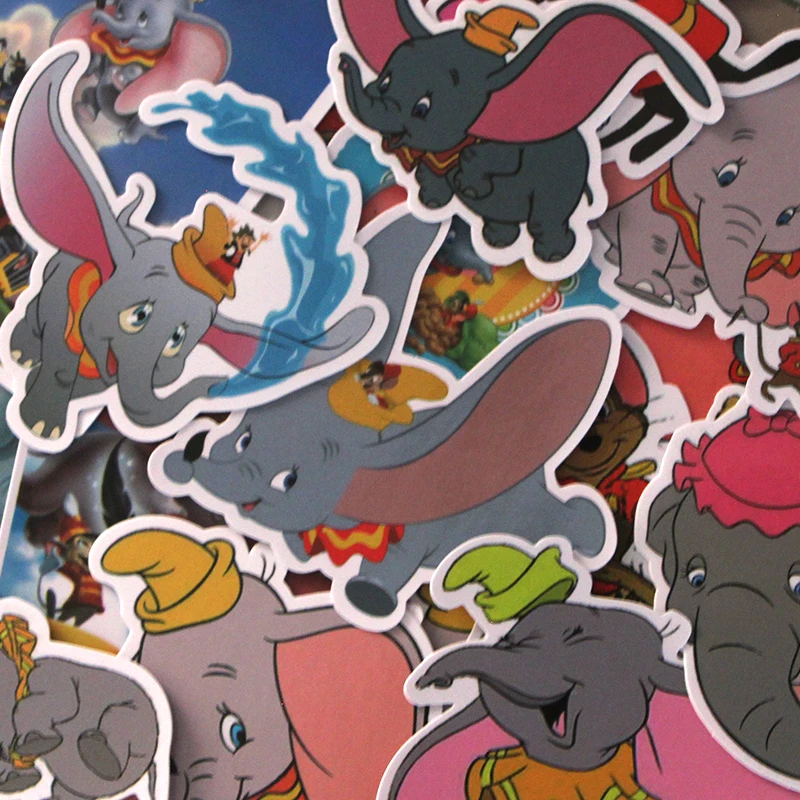 20 шт Dumbo Слоники креативный значок DIY декоративные наклейки мультфильм стиль для DIY ПК стены ноутбук телефон Скрапбукинг E0012