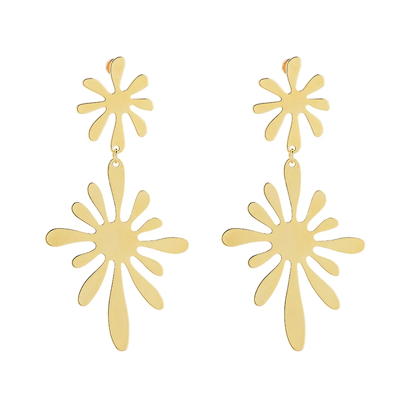 YINZOU 2018 New Europe&ampAmerica Style Big Alloy Flower Earrings For Women Fashion Summer Accessories Elegant Sweet Brinco 6744 | Украшения