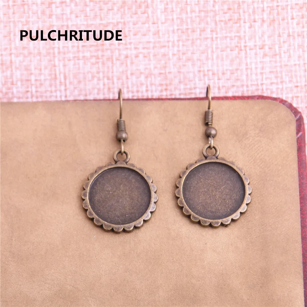 Круглые серьги кабошоны PULCHRITUDE 20 шт. подходят для серег диаметром 16 мм из сплава