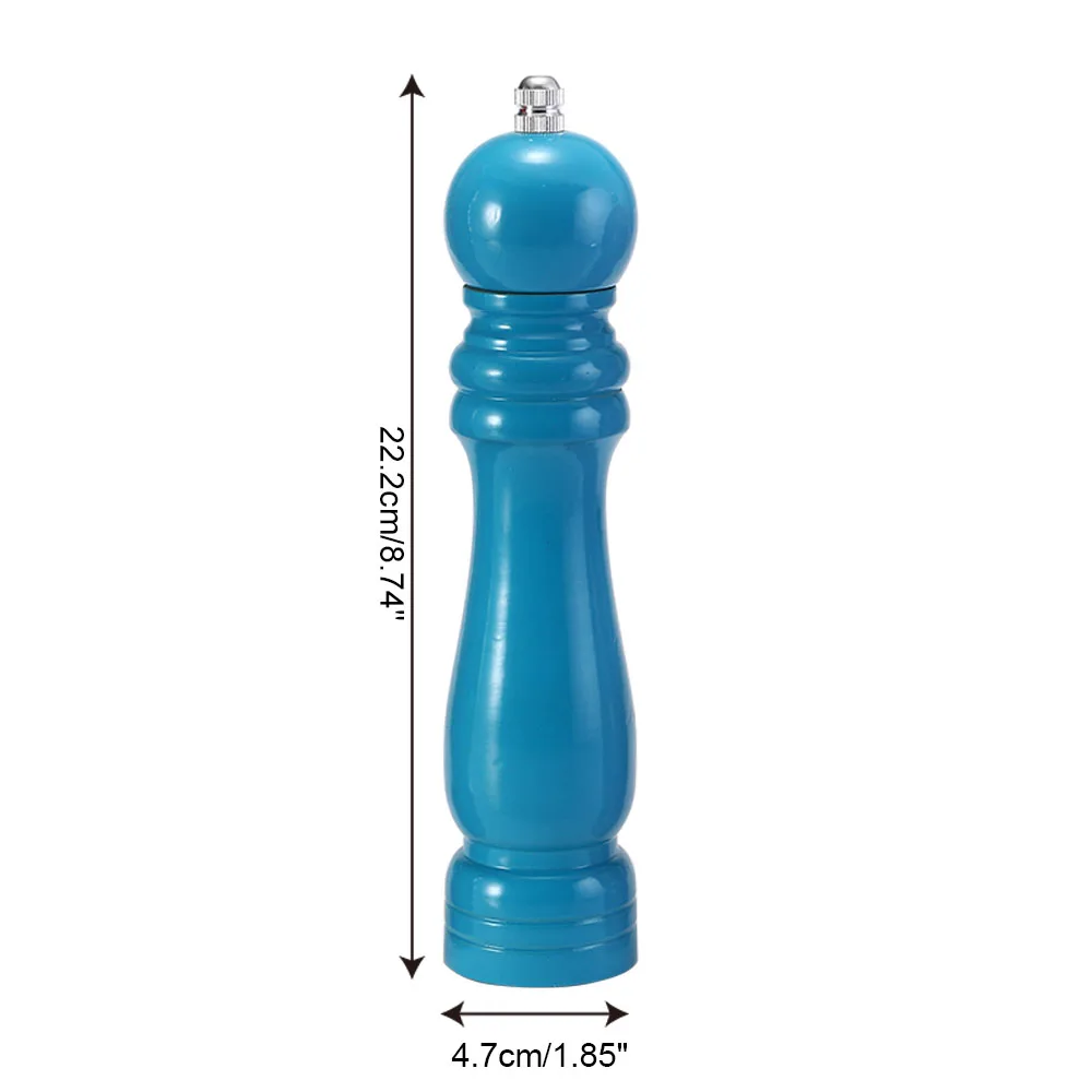 cyan 8.74inch 1 шт. красочный горшок для приправ деревянный Измельчитель перца Шейкер для соли и перца кухня приготовления специй соль сахар мельница приправа инструменты - Цвет: cyan 8.74inch
